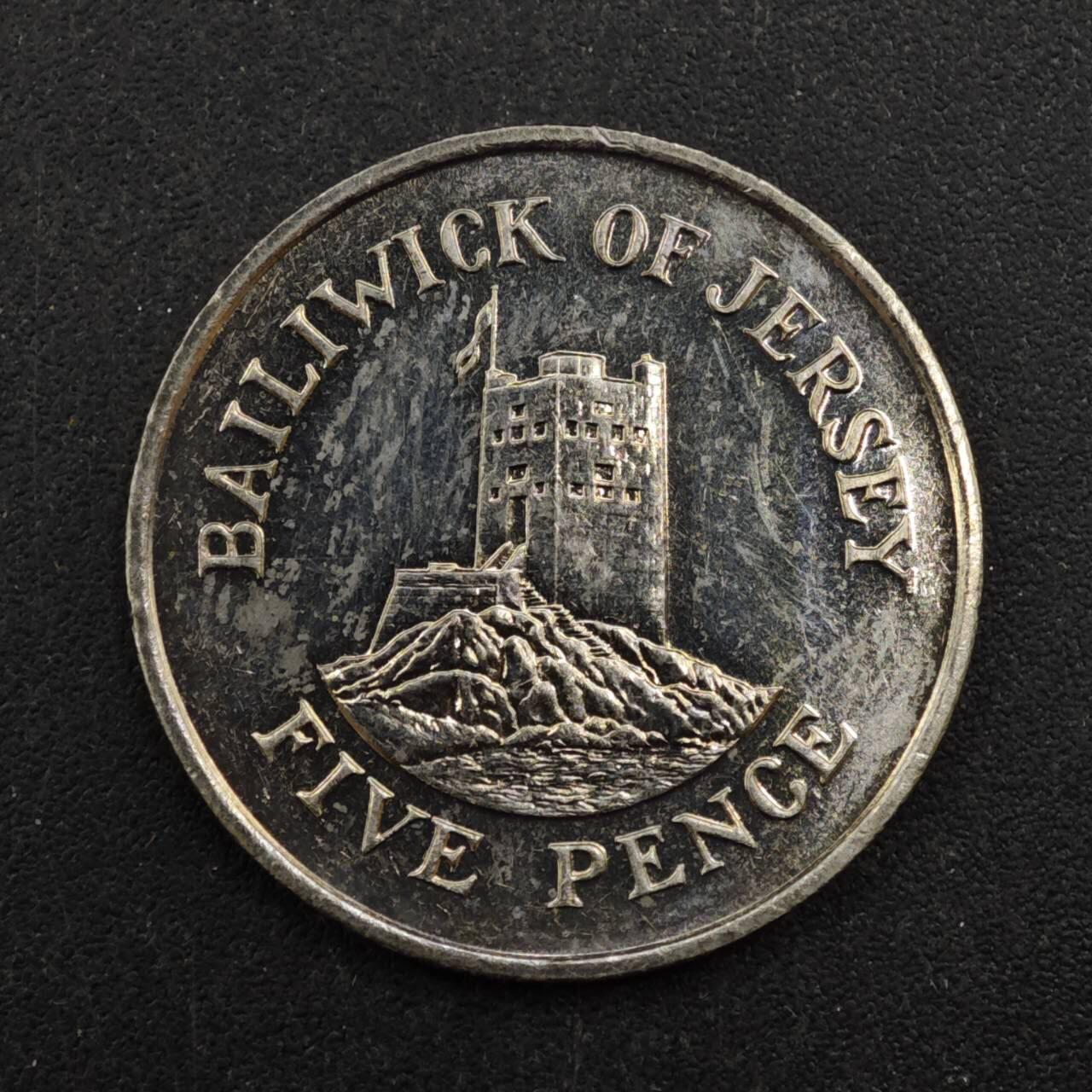 【淘币小摊】实时拍第八百四十三拍   散币场   满百包邮可预留二周 每周一统一发货   泽西岛1985年5便士镍币