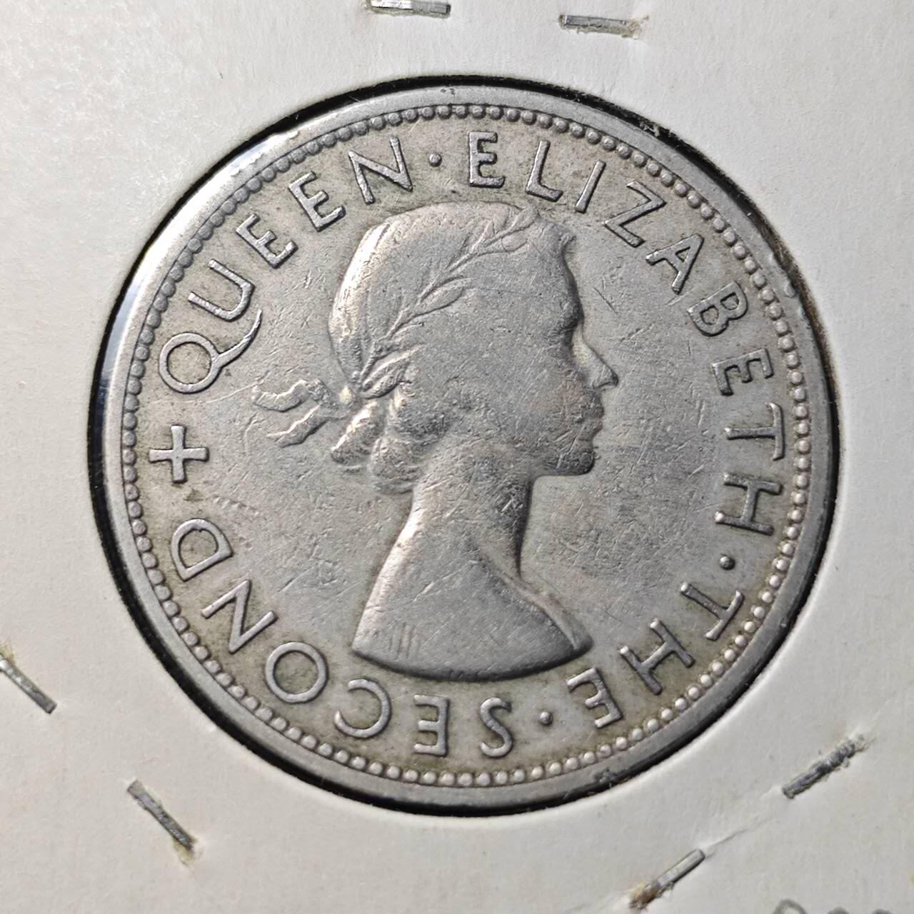 KK钱币收藏小铺  第399期  百期特拍（四拍之三）2月预留时间 周末发货    1955罗得西亚和尼亚萨兰半克朗