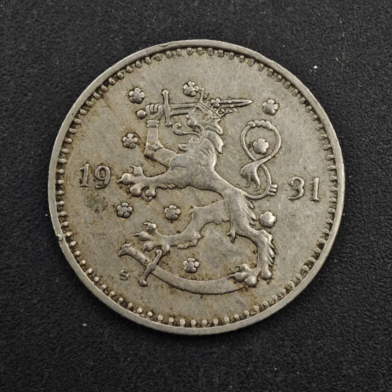 【淘币小摊】实时拍第八百四十三拍   散币场   满百包邮可预留二周 每周一统一发货   芬兰1931年1马克镍币