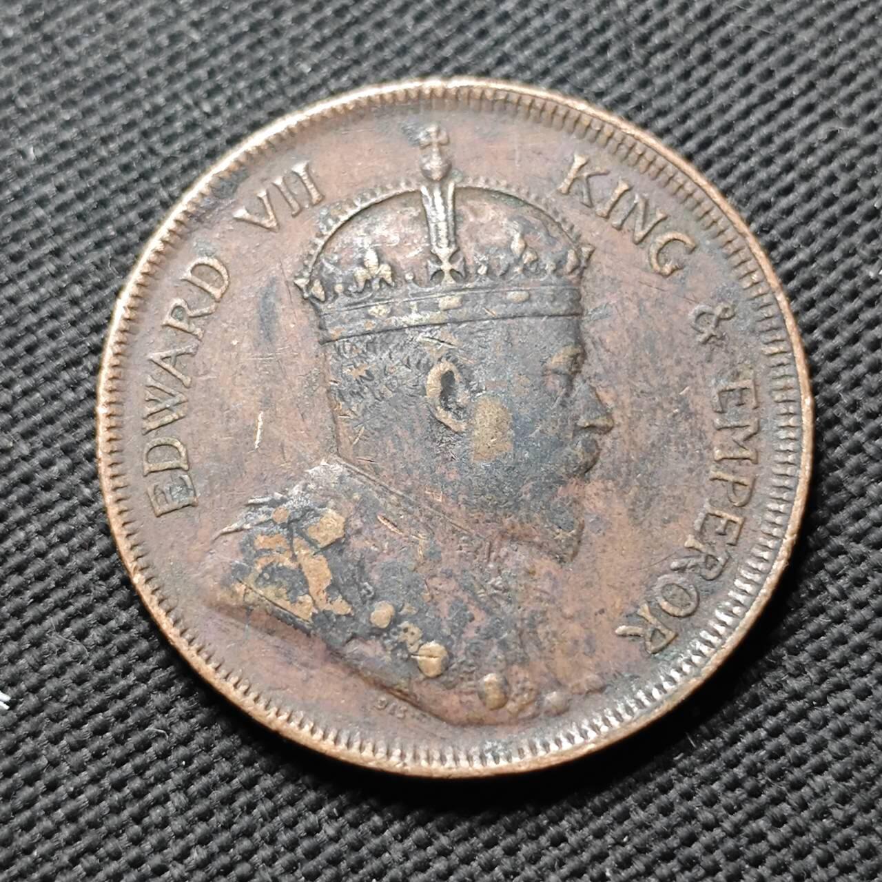 KK钱币收藏小铺  第399期  百期特拍（四拍之三）2月预留时间 周末发货  1908英属海峡1分铜币