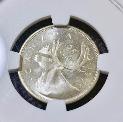 甄臻铺-世界币章拍卖（第46期）送拍享返佣金等优惠多多（1月10日精品场，敬请期待） NGC-PL65 1964年加拿大25分银币