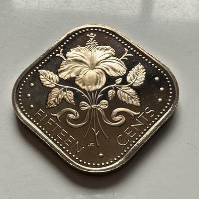 🌹外币初藏🌹🐯2026年第5场  每周二四六晚8️⃣点 接代拍 - 巴哈马1975年国徽版15分精制币