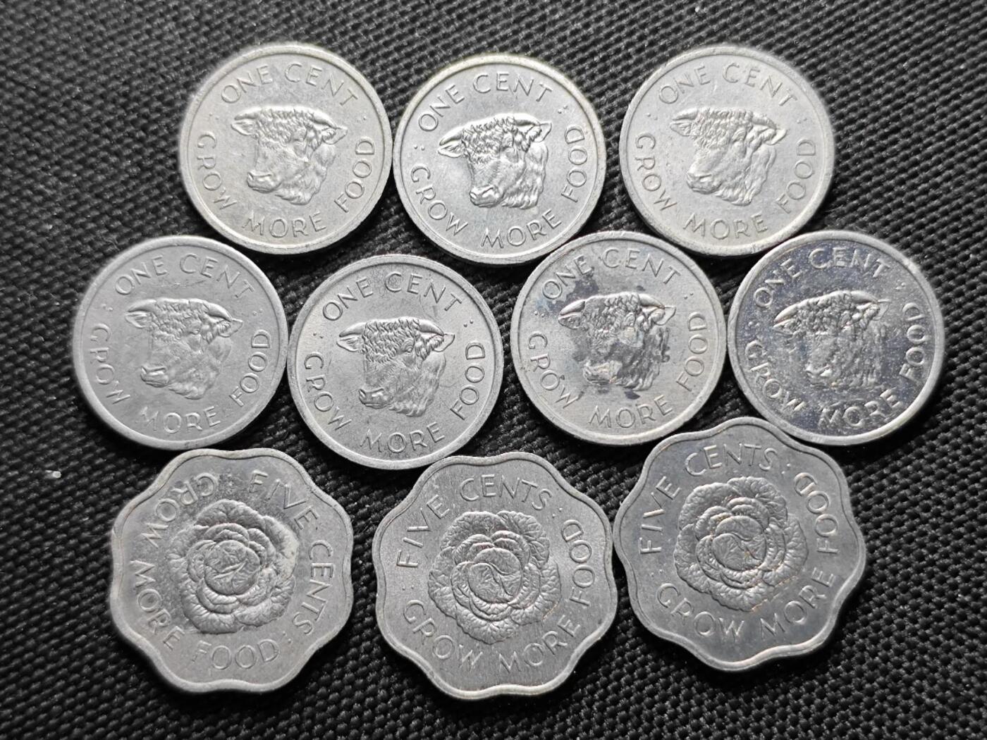 KK钱币收藏小铺  第387期  2月预留时间 周末发货  英属塞舌尔一组10枚 纪念币