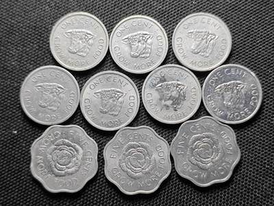 KK钱币收藏小铺  第387期  2月预留时间 周末发货 -  英属塞舌尔一组10枚 纪念币