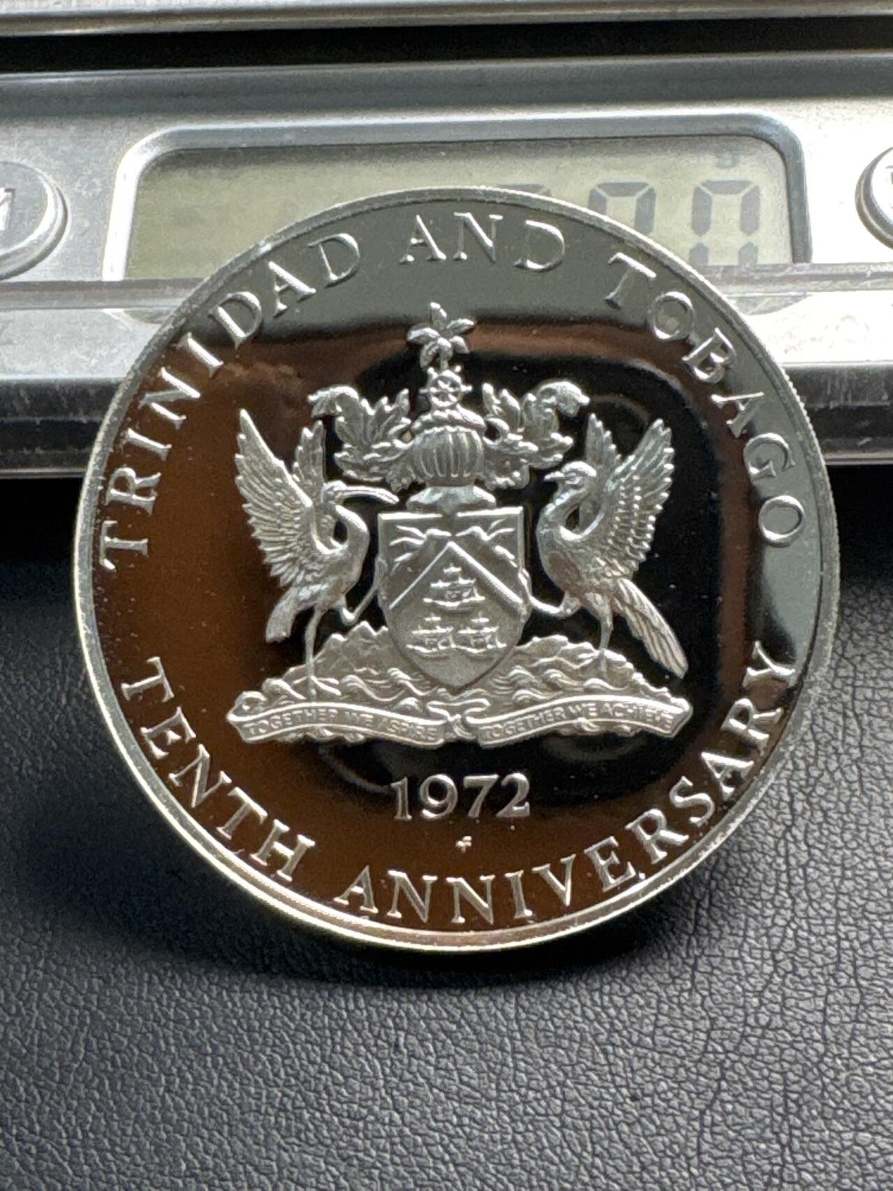 ❤️【币观天下】❤️ 第338期钱币拍卖- 2026.1.9周五晚上6点半场-长期征集拍品 特立尼达和多巴哥1972年大银币34.7克