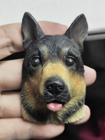 风光无限，精美冰箱贴A - 德国牧羊犬造型的创意磁性树脂冰箱贴‌