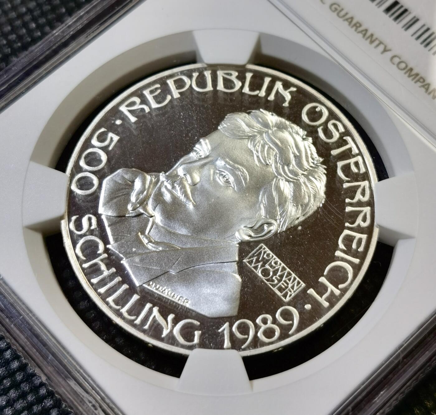 甄臻铺-世界币章拍卖（第46期）送拍享返佣金等优惠多多（1月10日精品场，敬请期待） NGC-PF69ULTRA CAMEO奥地利1989年知名画家科洛曼精致纪念币，NGC唯一冠军分！