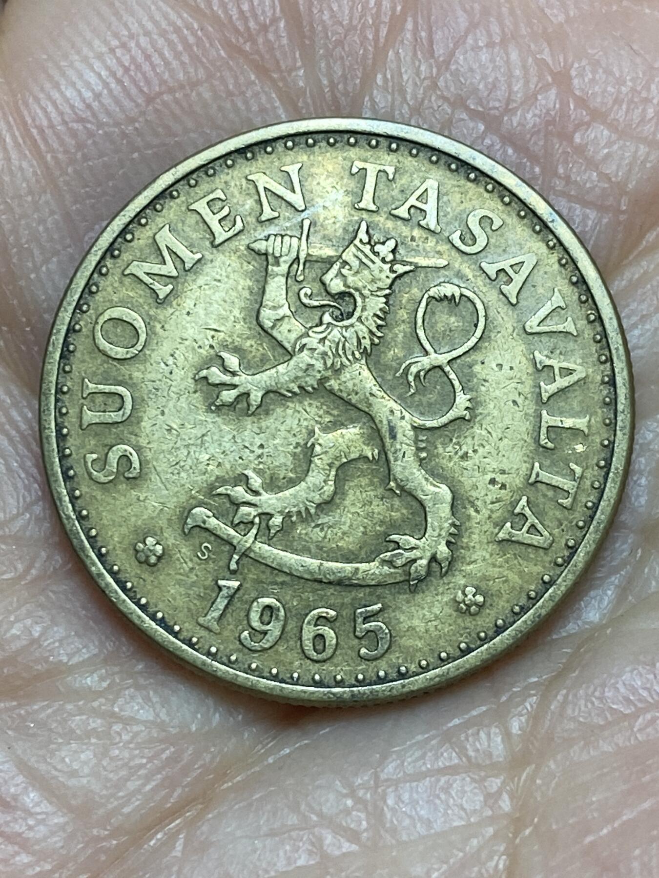 2026年第五场(总第一百七十四场）外国好品散币场(免佣金) 芬兰🇫🇮1965年20盆尼(S标)