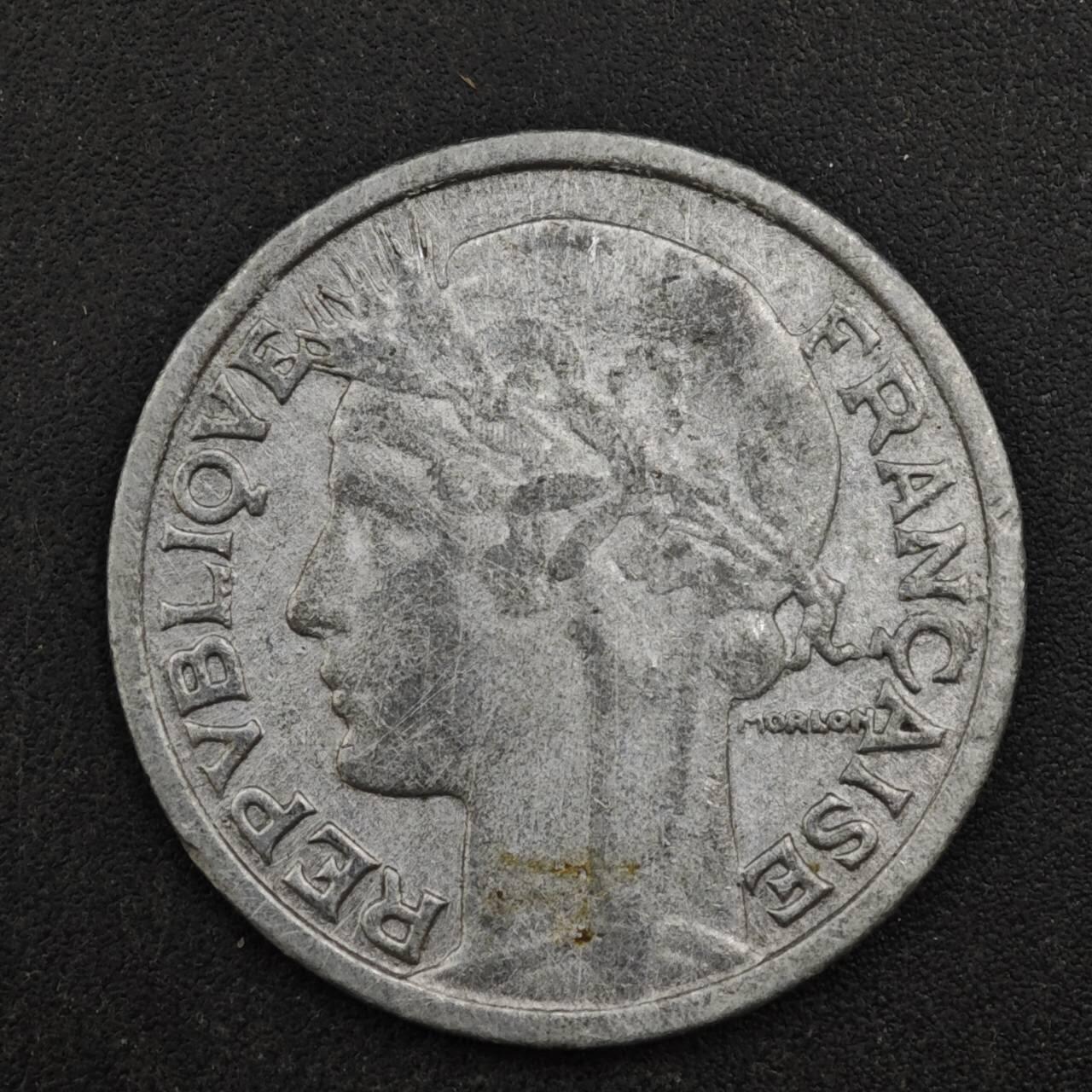 【淘币小摊】实时拍第八百四十三拍   散币场   满百包邮可预留二周 每周一统一发货   法国1943年2法郎铝币