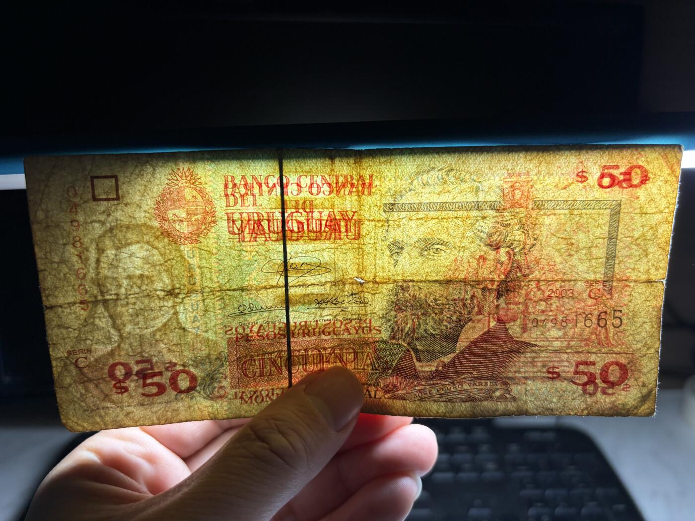 2026年集古藏今外币拍卖第一期-第3场—（总第300拍-纸币专场），本期拍完结算一次，发货时间2-3天，休息几天后继续新的一期拍卖。 2003年乌拉圭50比索