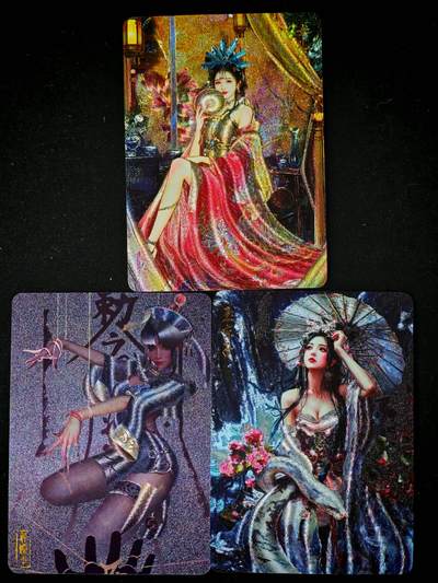 琦卡当当铺～第28期★★各种小漏~支持寄存★★~【9点40结束】扫码加群抽[包邮券]~ - 阿宅女儿国国王（半粗），玉京子（半粗），美女僵尸背面制卡人签字（全粗）共3张卡