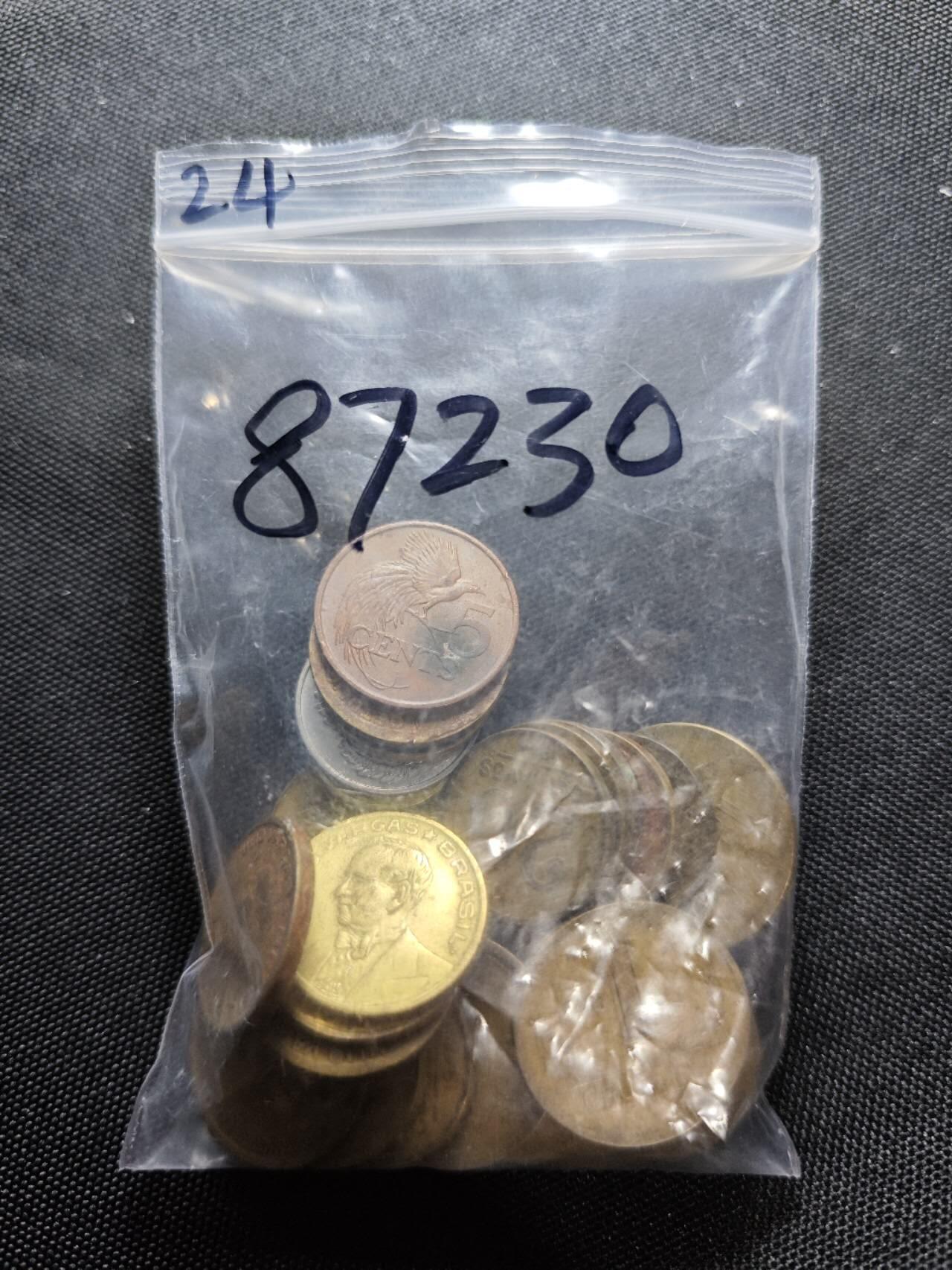 KK钱币收藏小铺  第387期  2月预留时间 周末发货  巴西一组22枚铜币