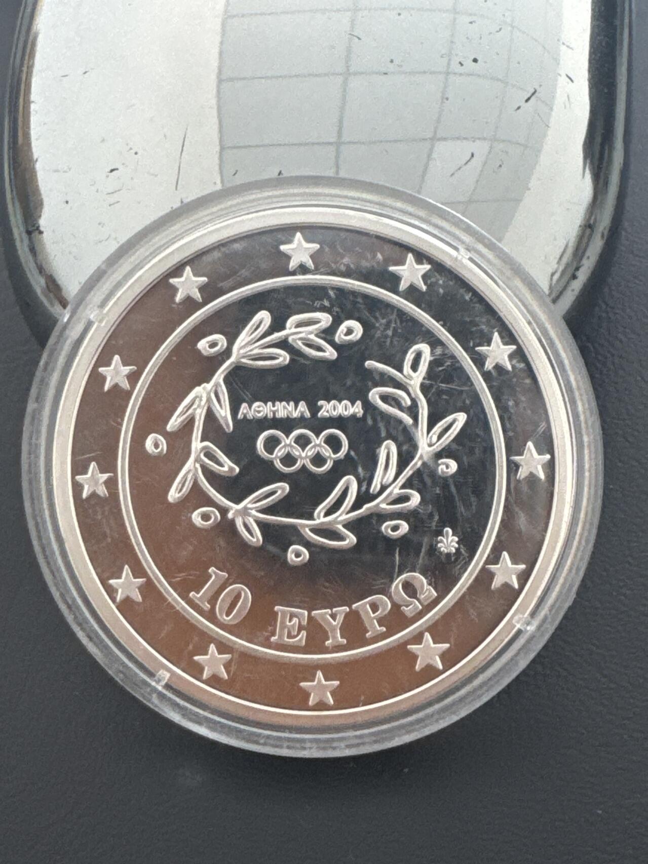 ❤️【币观天下】❤️ 第338期钱币拍卖- 2026.1.9周五晚上6点半场-长期征集拍品 希腊2004年奥运会艺术体操银币34克925银