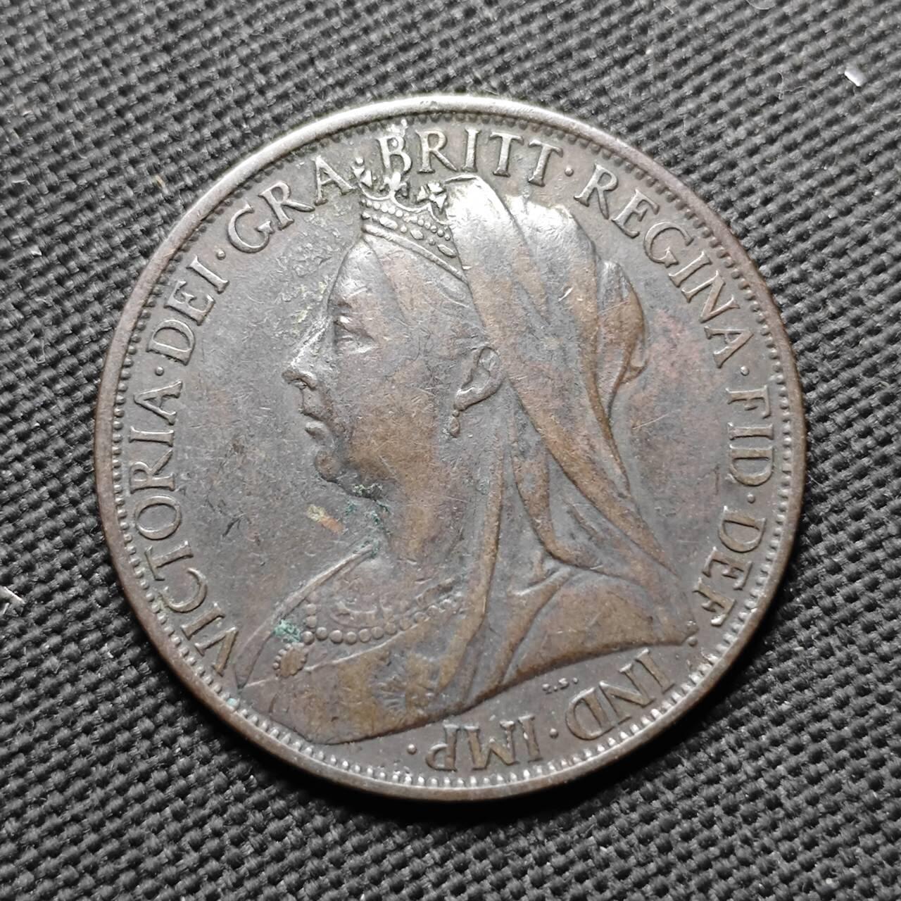 KK钱币收藏小铺  第399期  百期特拍（四拍之三）2月预留时间 周末发货  1898香港维多利亚女王1便士铜币