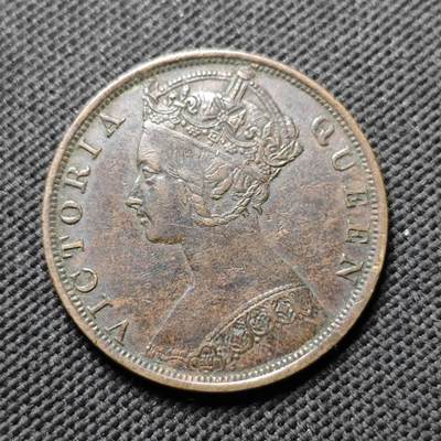 KK钱币收藏小铺  第399期  百期特拍（四拍之三）2月预留时间 周末发货 -  1881香港维多利亚女王一仙铜币 早期年份