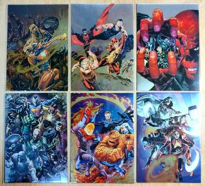 满200包邮！龙虎卡牌-七一场（满200元包邮，无佣金，每周六结拍，欢迎送拍） - 银闪6张 美漫多人合集系列