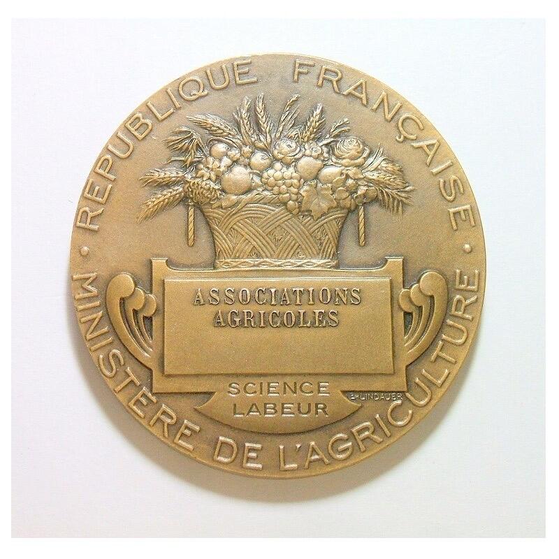 【旋风钱币】1月10日19:00准时开拍 精美欧洲币章、银币银章、第三帝国钱币等 全场包邮！ 可评级 法国1900年前后 谷物播种男神高浮雕精制大铜章 50MM