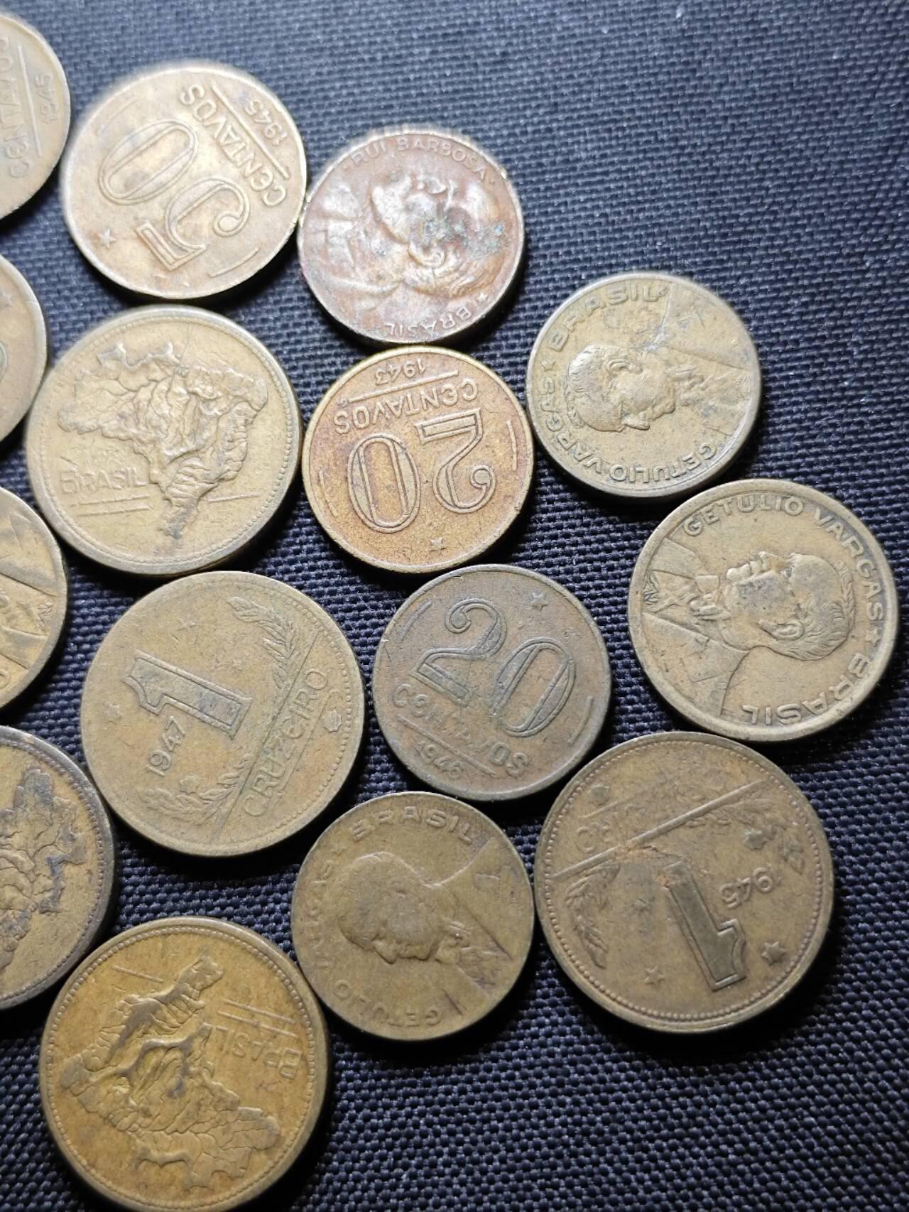 KK钱币收藏小铺  第387期  2月预留时间 周末发货  巴西一组22枚铜币