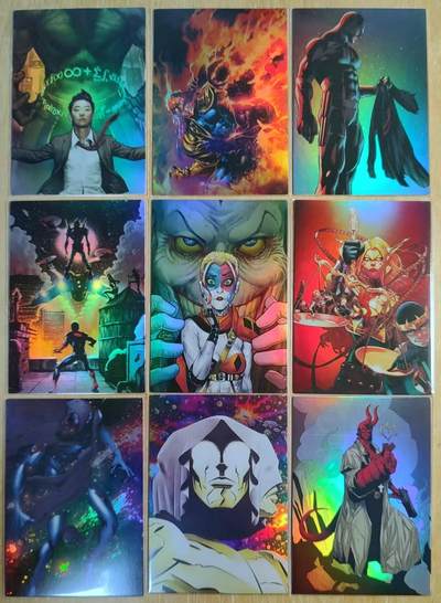满200包邮！龙虎卡牌-七一场（满200元包邮，无佣金，每周六结拍，欢迎送拍） - 彩闪9张 美漫卡牌 漫威+DC 两大阵营超级英雄