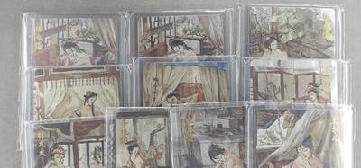 满200包邮！龙虎卡牌-七一场（满200元包邮，无佣金，每周六结拍，欢迎送拍） - 粗闪10张全 超吉梦 张导金瓶梅特卡 金瓶梅主题艺术版一套 (全套9张+错版1张)