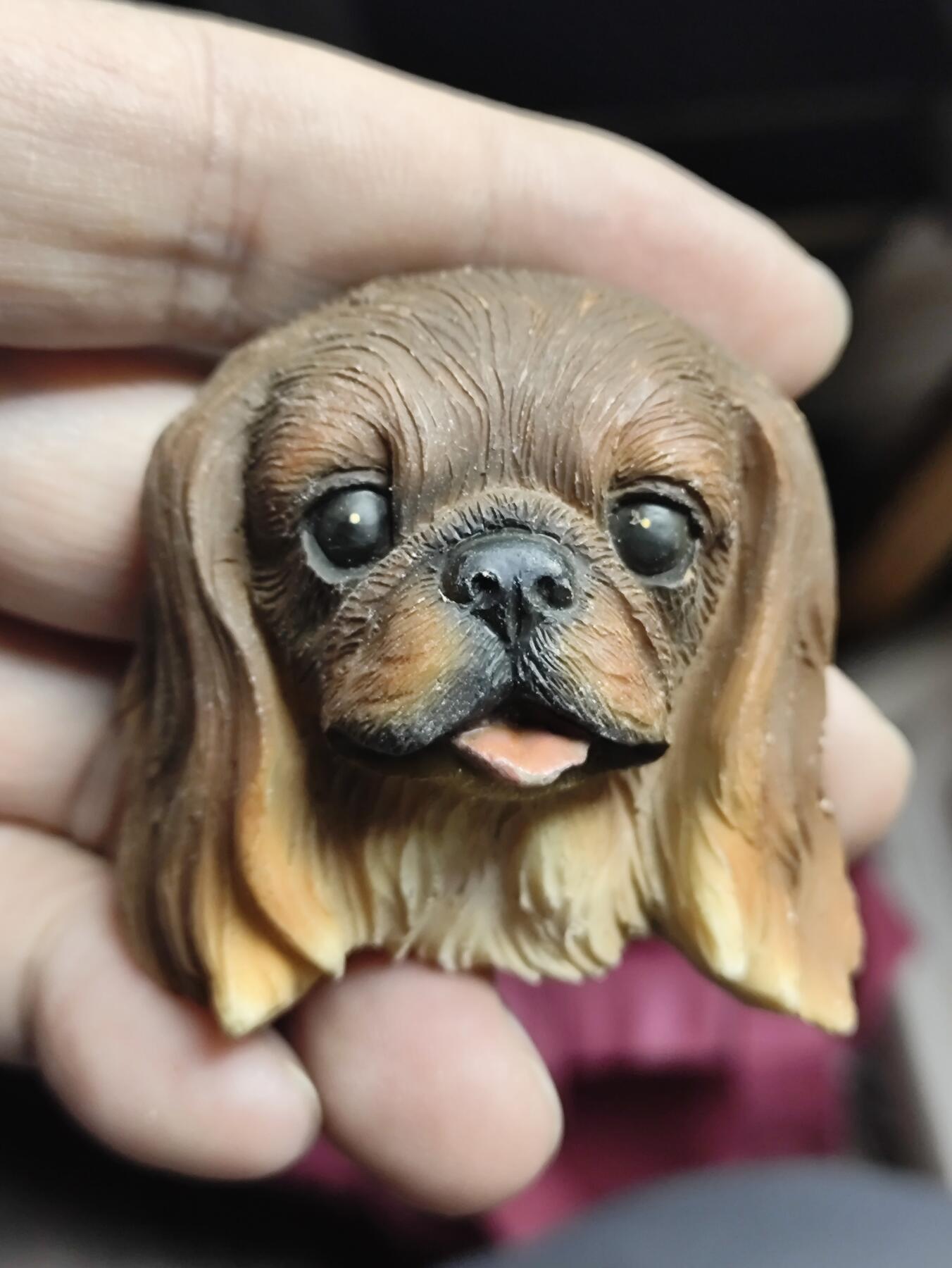 风光无限，精美冰箱贴A 京巴犬造型的创意磁性树脂冰箱贴‌