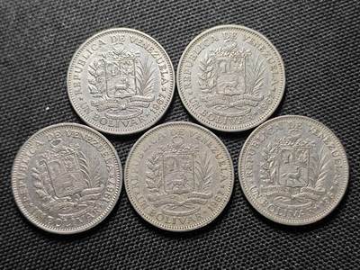 KK钱币收藏小铺  第387期  2月预留时间 周末发货 -  委内瑞拉5枚