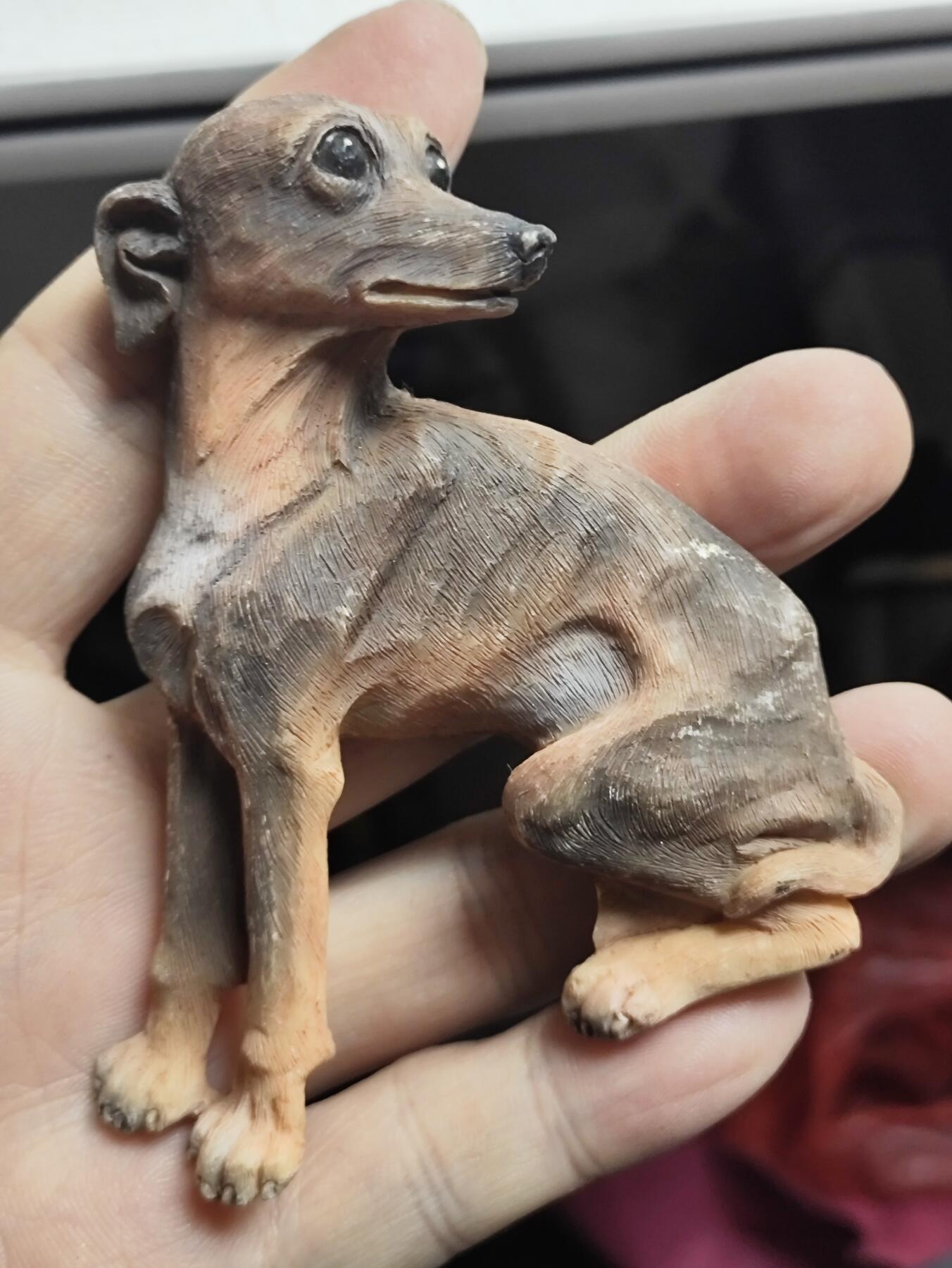 风光无限，精美冰箱贴A 意大利灵缇犬造型的创意磁性树脂冰箱贴‌