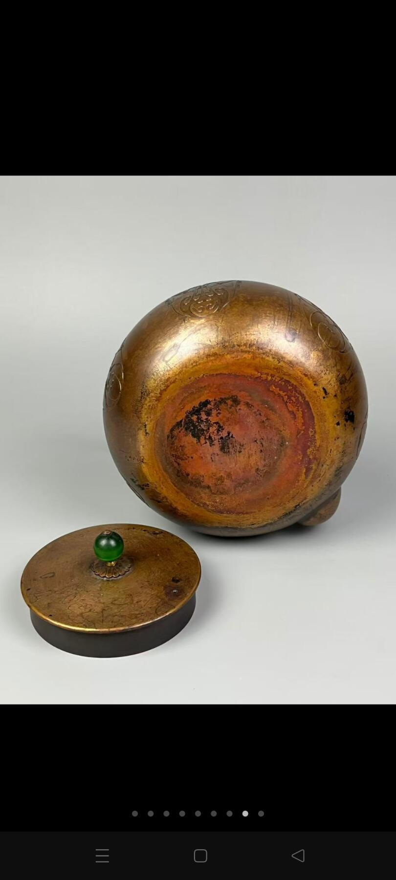 旧藏【京剧脸谱铜壶+铸铁炉】整套，全品完整，实拍如图！