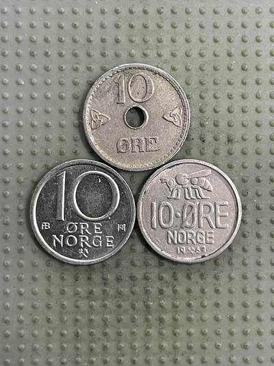 2026年第5场各国散币拍卖（总第155场） - 挪威10欧尔3枚