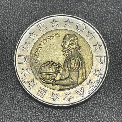 回流20260108 - 葡萄牙1999年100埃斯库多双金属币 数学家和天文学家佩德罗·努内斯（Pedro Nunes）