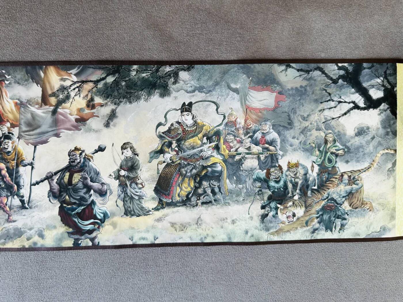 满200包邮！龙虎卡牌-七一场（满200元包邮，无佣金，每周六结拍，欢迎送拍） 【亲签】卷轴 一泡 - 二郎神与梅山六圣