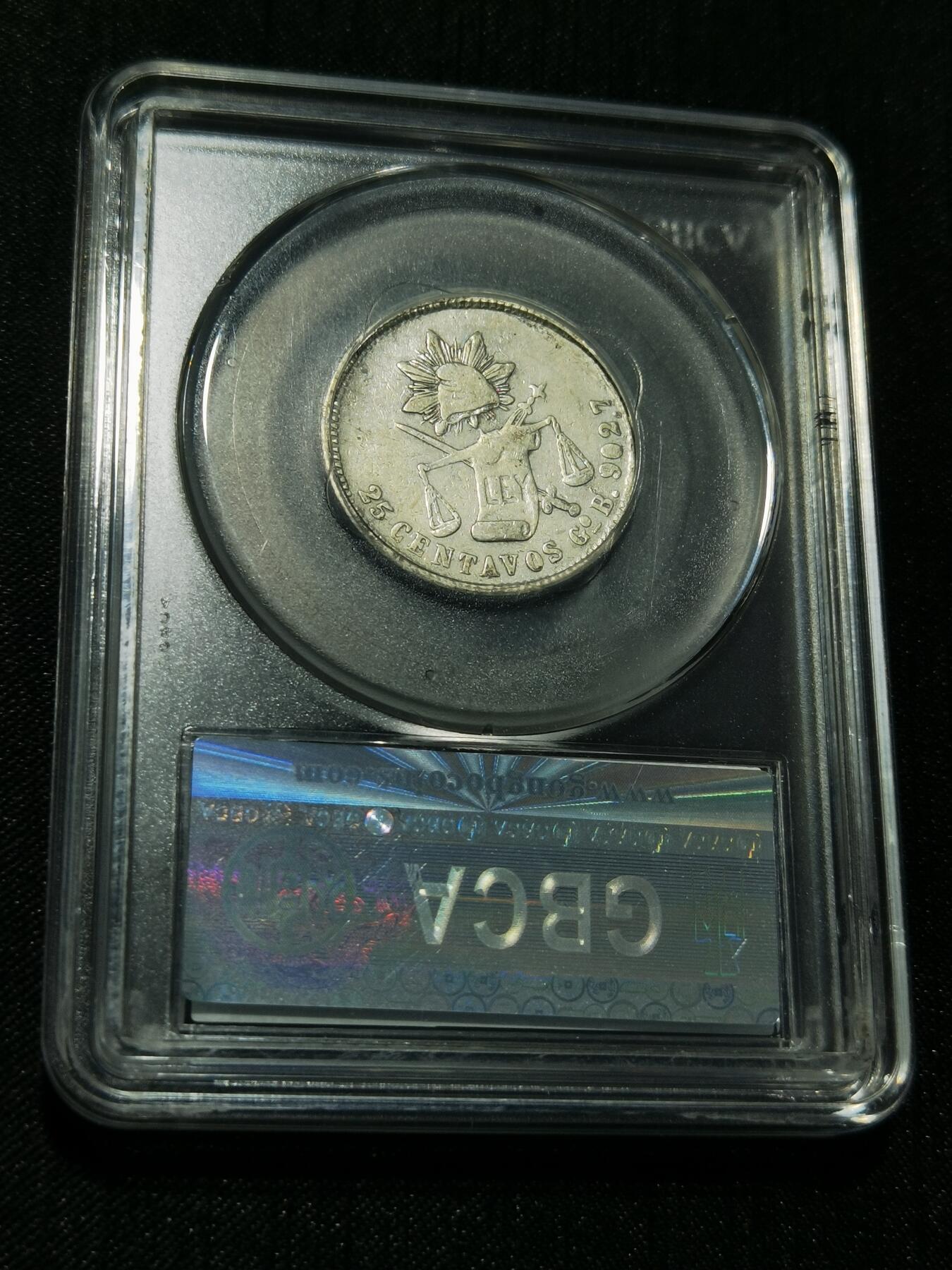 天下钱庄专场欢迎参拍 墨西哥天平鹰洋25分银币