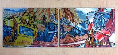 满200包邮！龙虎卡牌-七一场（满200元包邮，无佣金，每周六结拍，欢迎送拍） - 粗闪2张 藏无缺 变形金刚 大黄蜂vs红蜘蛛 双拼