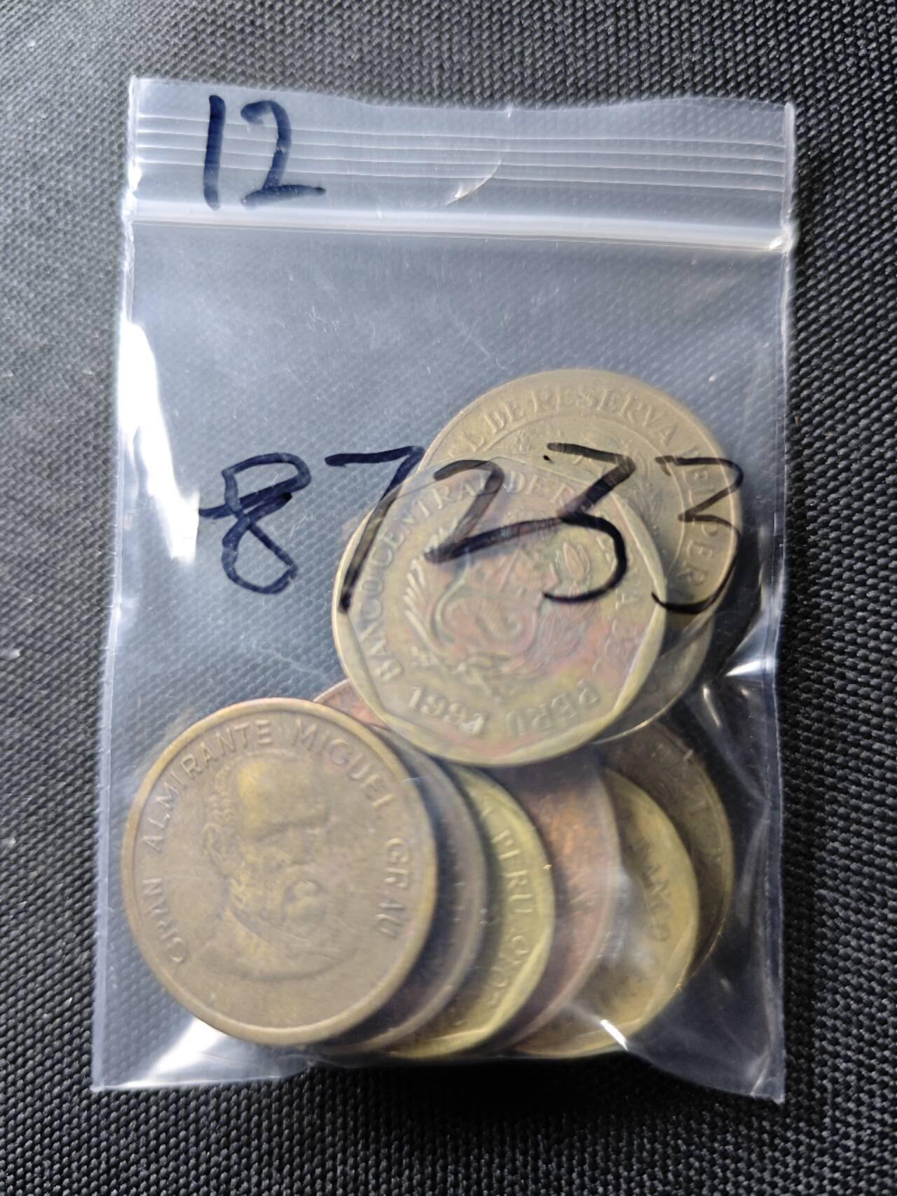 KK钱币收藏小铺  第387期  2月预留时间 周末发货  秘鲁一组12枚