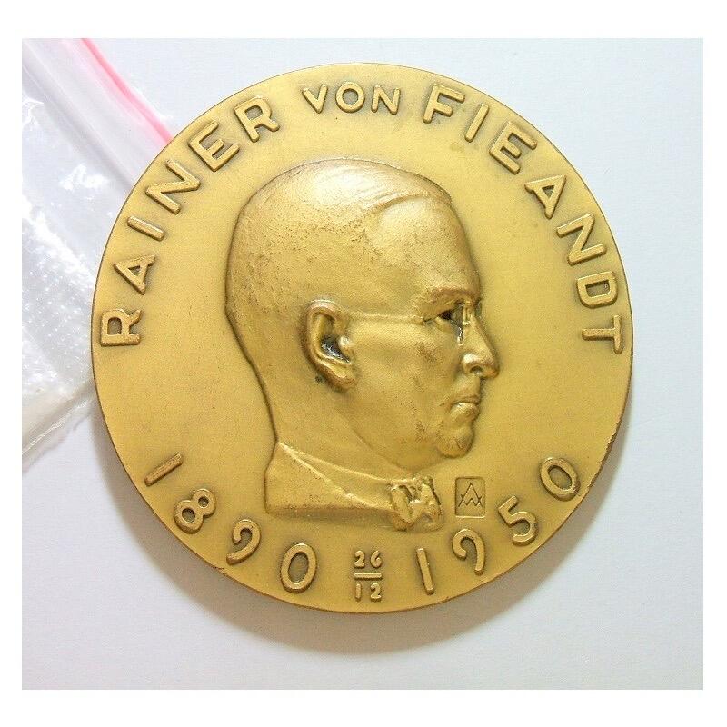 【旋风钱币】1月10日19:00准时开拍 精美欧洲币章、银币银章、第三帝国钱币等 全场包邮！ 【艺术】法国艺术大章 政治家冯布兰特高浮雕精制超大铜章 首见丰饶角分开版 60MM