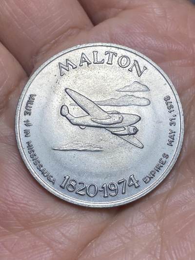 2026年第五场(总第一百七十四场）外国好品散币场(免佣金) - 加拿大🇨🇦安大略省密西沙加市1974年发行的Malton建区154周年纪念章