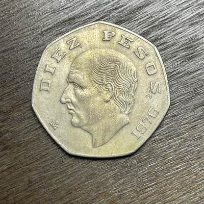 【铜匠收藏】★第135场★散币场，不寄存！！无佣金，30包邮。不满30元，支付5元运费。《接受代拍 代送NGC评级》 - 1976 墨西哥 10比索