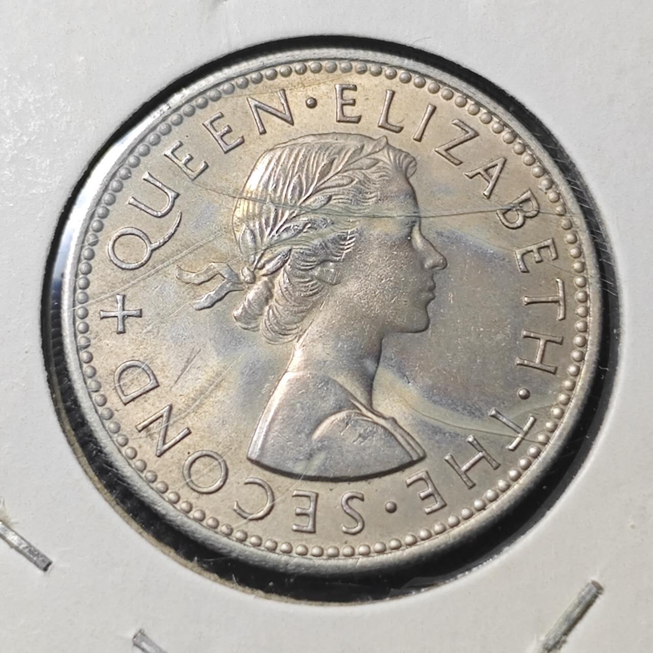 KK钱币收藏小铺  第399期  百期特拍（四拍之三）2月预留时间 周末发货   1957罗得西亚和尼亚萨兰1先令 好品