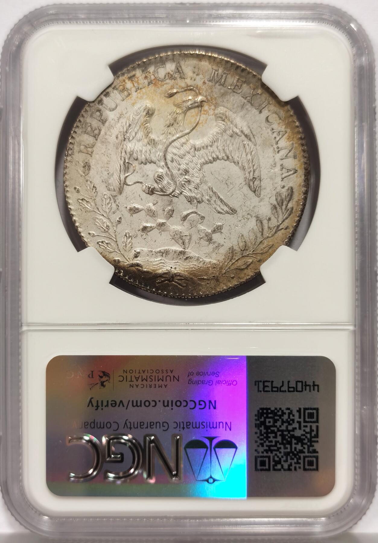 博洋堂世界钱币拍卖第156期（全场包邮） NGC MS62 墨西哥1897年ZS FZ版花边鹰洋 关门年份 原味窖藏包浆 滴水未下