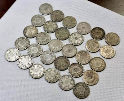 甄臻铺-世界币章拍卖（第46期）送拍享返佣金等优惠多多（1月10日精品场，敬请期待） 30枚一组双凤五十钱银币 品相极美（3）细节如图