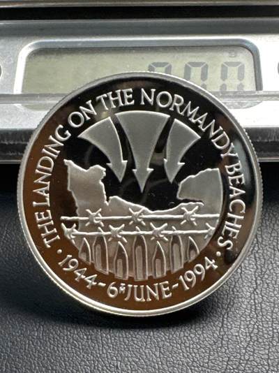 ❤️【币观天下】❤️ 第338期钱币拍卖- 2026.1.9周五晚上6点半场-长期征集拍品 - 圣赫勒拿1994年诺曼底登陆银币28.28克