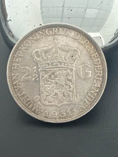 ❤️【币观天下】❤️ 第338期钱币拍卖- 2026.1.9周五晚上6点半场-长期征集拍品 - 荷兰1931年2.5G银币25克720银