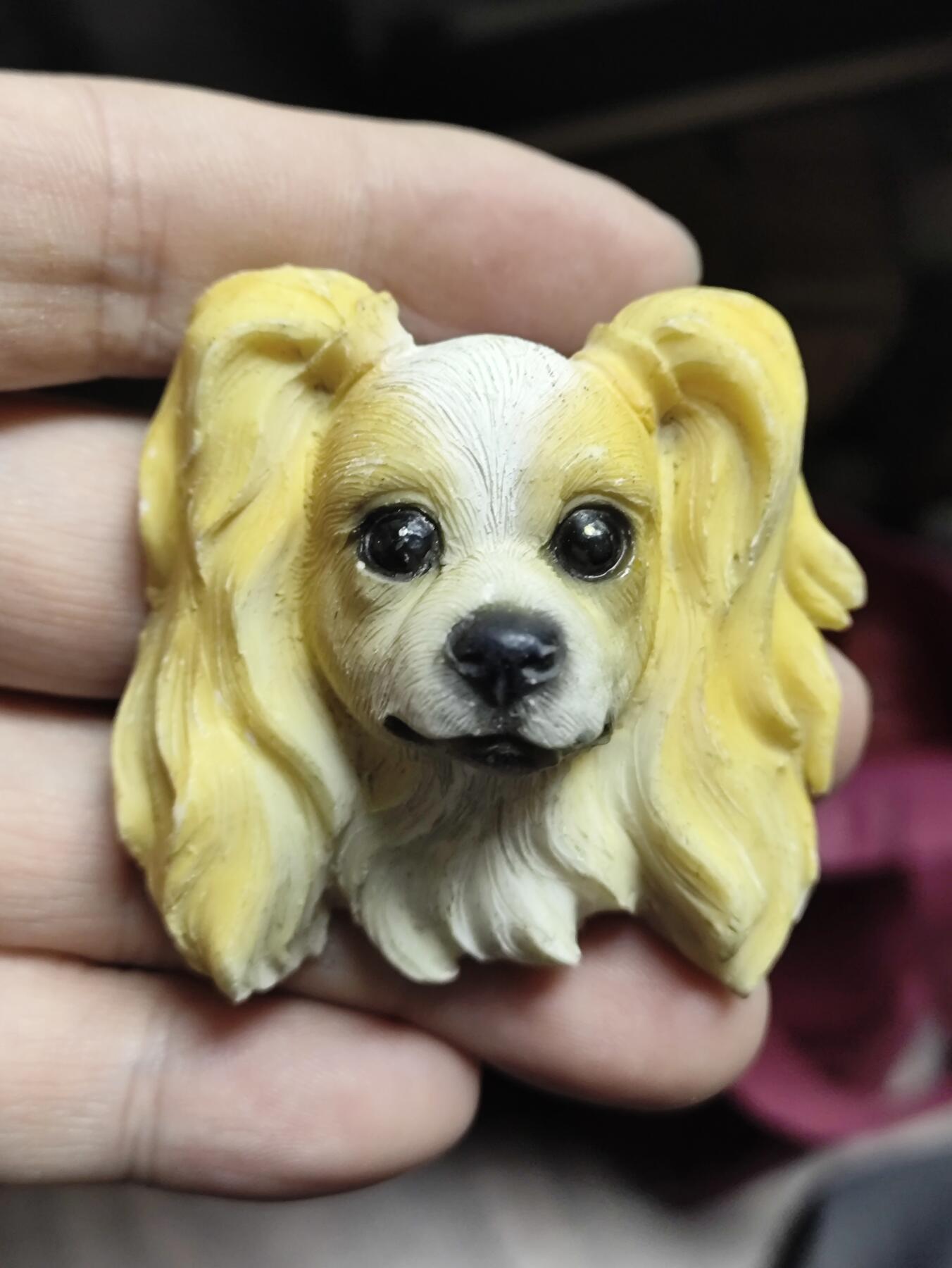 风光无限，精美冰箱贴A 查理士王小猎犬造型的创意磁性树脂冰箱贴‌