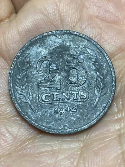 2026年第五场(总第一百七十四场）外国好品散币场(免佣金) - 荷兰🇳🇱1942年25分(二战德国占领时期)