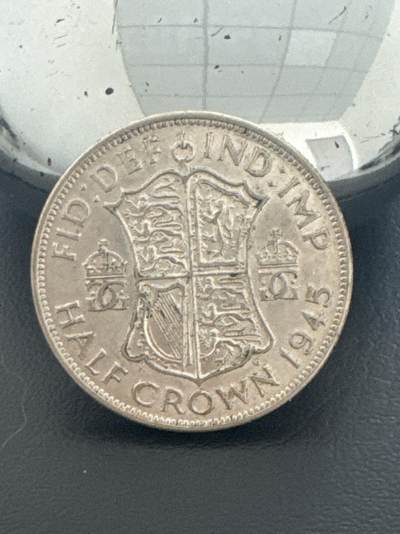 ❤️【币观天下】❤️ 第338期钱币拍卖- 2026.1.9周五晚上6点半场-长期征集拍品 - 英国1945年半克朗14.13克500银