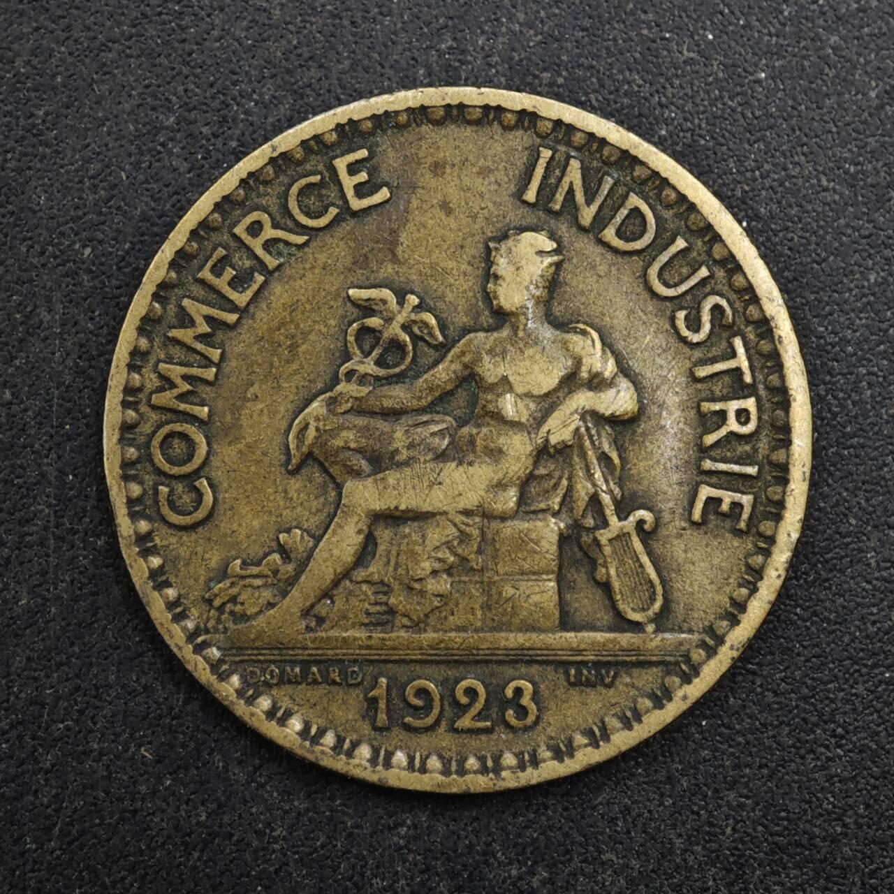 【淘币小摊】实时拍第八百四十三拍   散币场   满百包邮可预留二周 每周一统一发货   法国1923年1法郎铜币