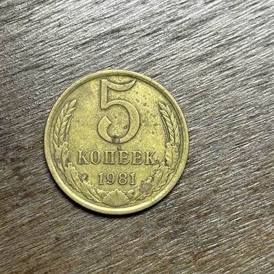 【铜匠收藏】★第135场★散币场，不寄存！！无佣金，30包邮。不满30元，支付5元运费。《接受代拍 代送NGC评级》 - 1981 前苏联 5戈比 铜币