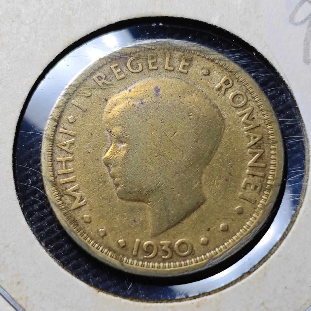 KK钱币收藏小铺  第399期  百期特拍（四拍之三）2月预留时间 周末发货  1930罗马尼亚5列伊铜币 独年