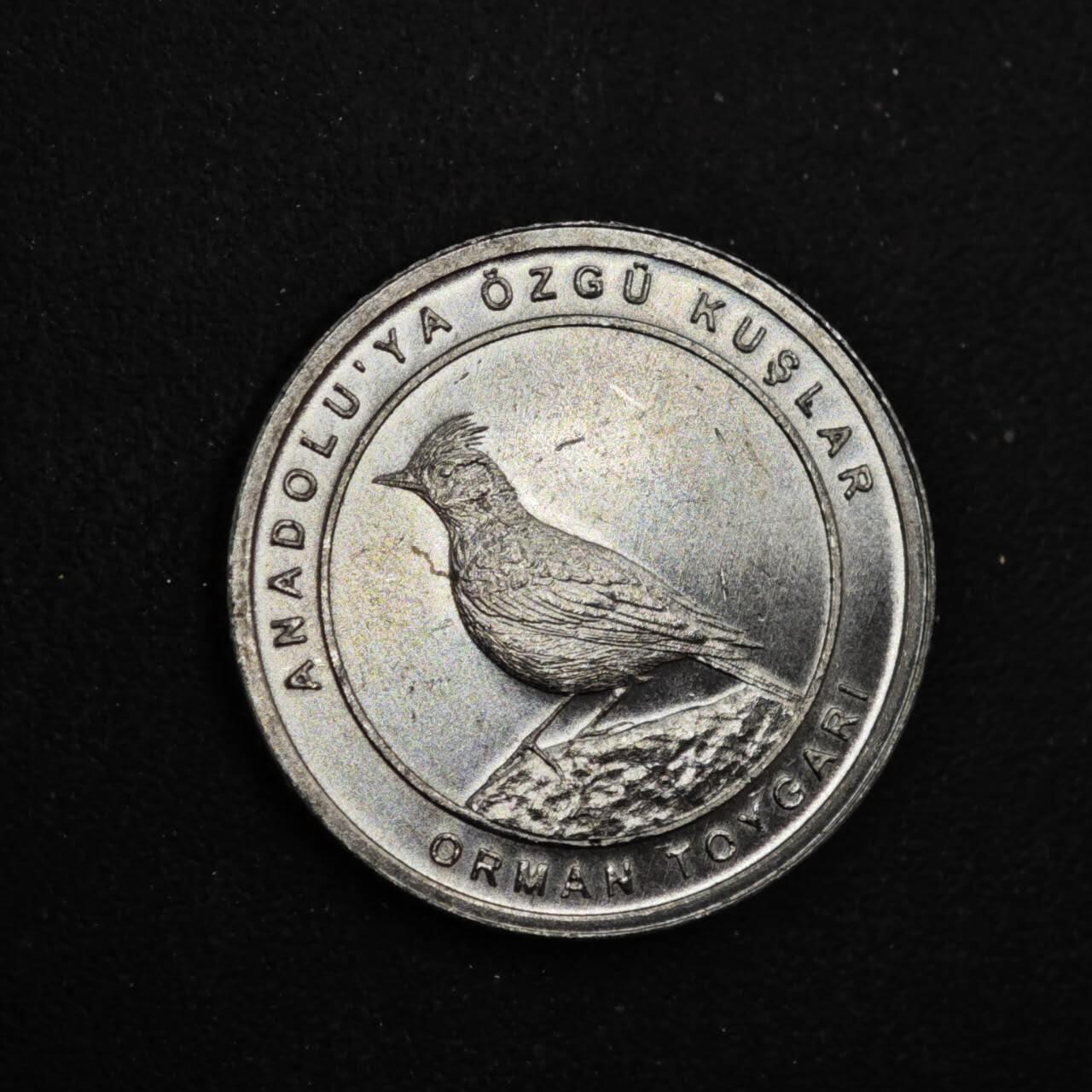 【淘币小摊】实时拍第八百四十三拍   散币场   满百包邮可预留二周 每周一统一发货   土耳其2020年1库鲁鸟类铝币