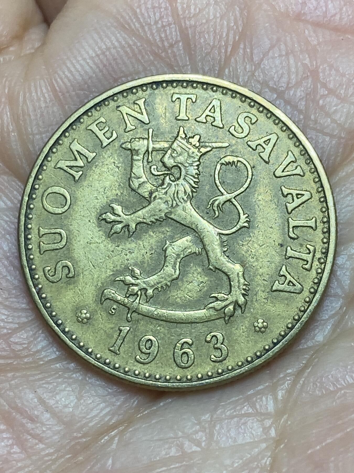 2026年第五场(总第一百七十四场）外国好品散币场(免佣金) 芬兰🇫🇮1963年50盆尼(S标)